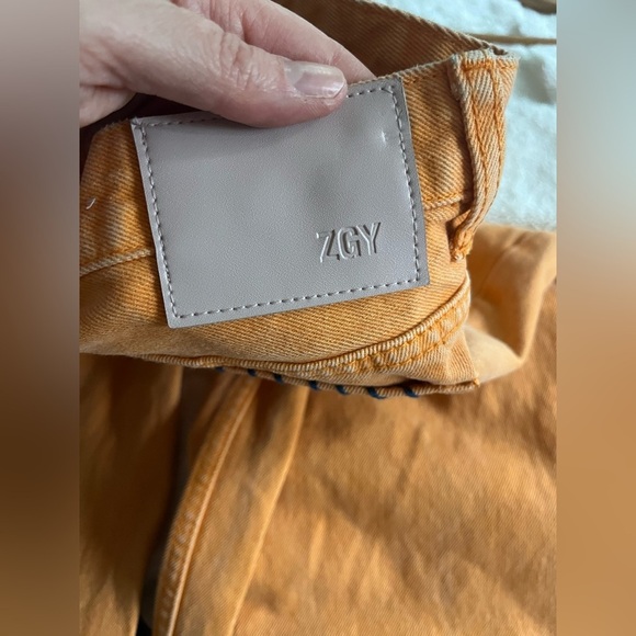 ZGY Orange Embroidered Patch Wide Leg Jeans - Picture 7 of 11